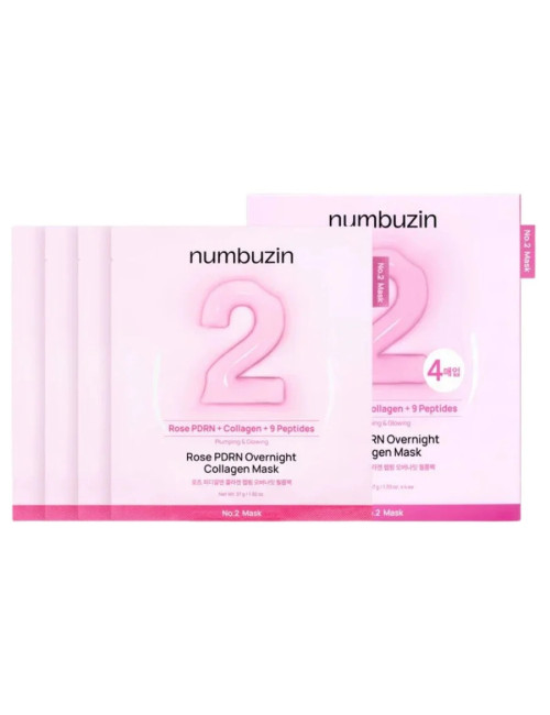 Numbuzin - No.2 Rose PDRN Overnight Collagen Mask 37g*4EA