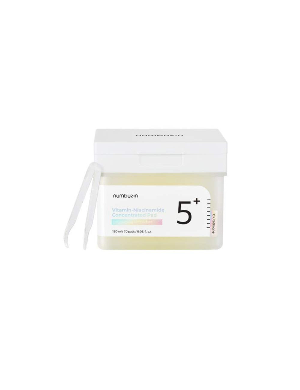 Numbuzin - No.5+ Glutathione Vitamin Concentrated Pad - 180ml/70pads