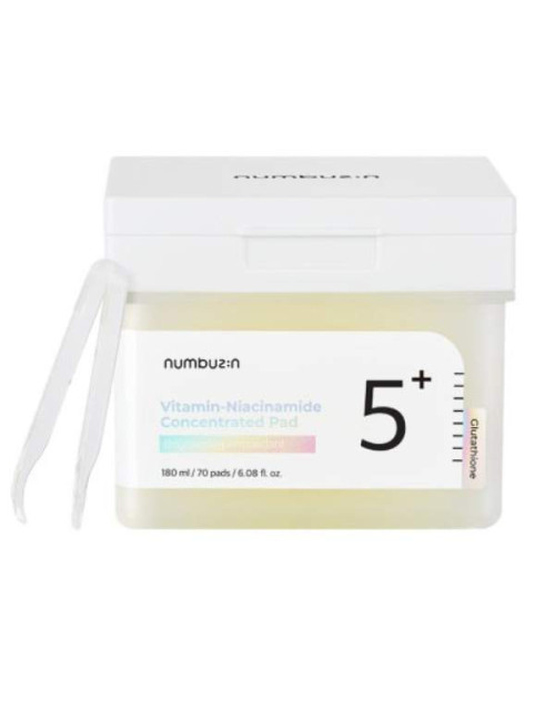Numbuzin - No.5+ Glutathione Vitamin Concentrated Pad - 180ml/70pads
