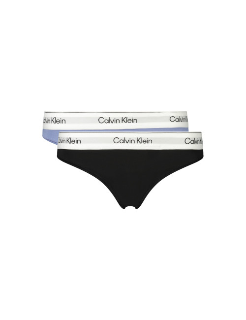 Calvin Klein Βαμβακερό Γυναικείο String Black/Blue (2pack)