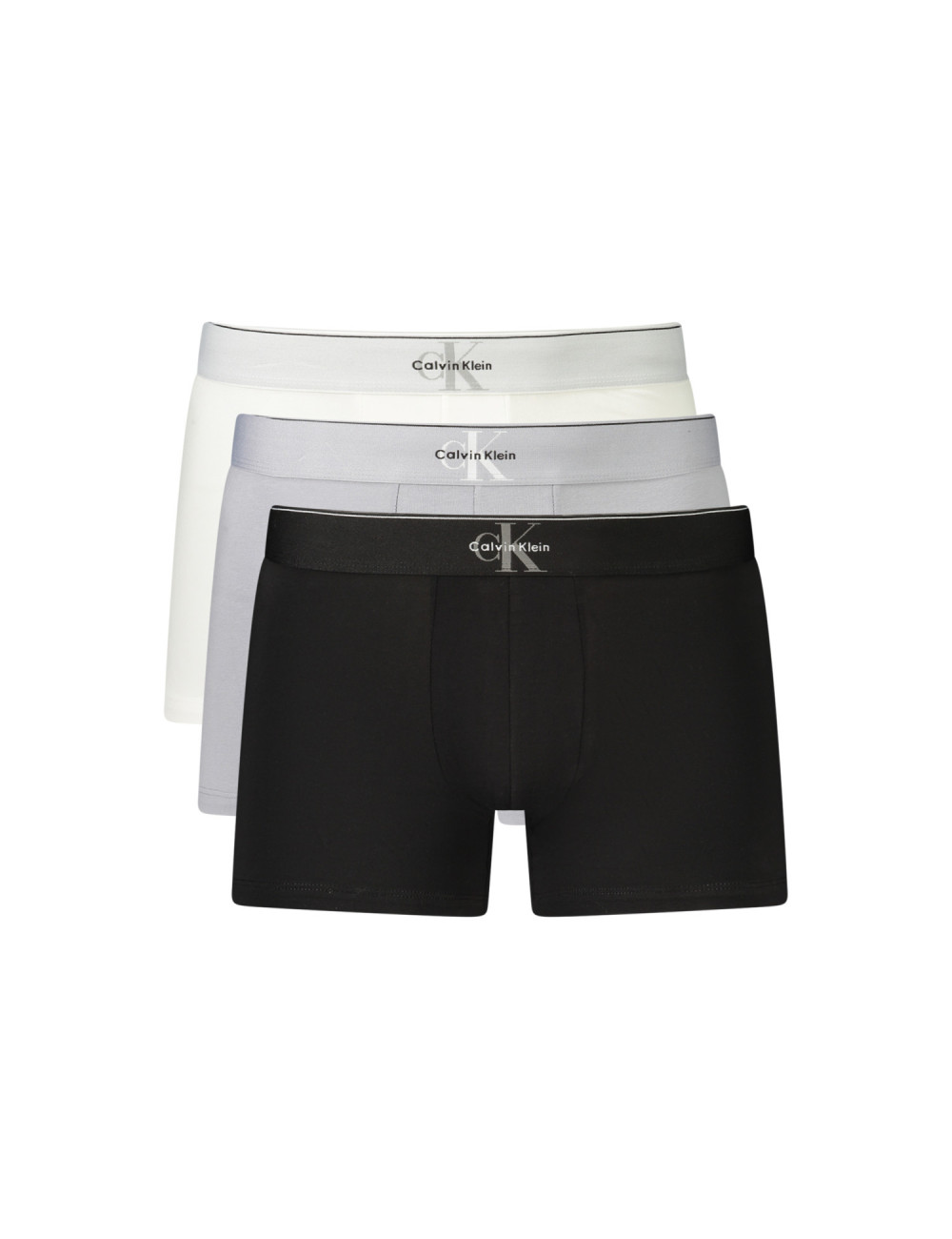 Calvin Klein Trunk Ανδρικά Μποξεράκια Γκρι- Λευκο- Μαυρο (3Pack)