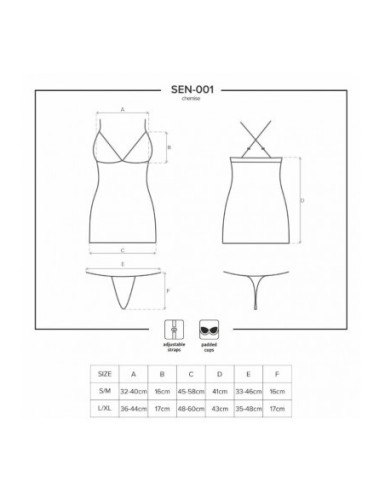 OBSESSIVE SENSUAL - SEN-001 CHEMISE AND THONG PROJECTBEAUTY.GR